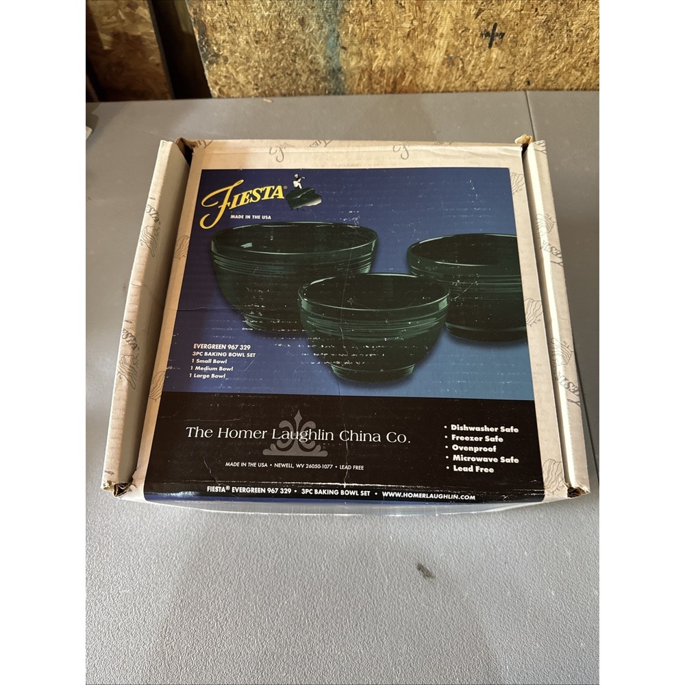 Fiesta Evergreen 3pc Baking Bowl Set